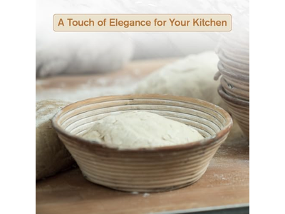 8 9 10インチ バヌトンプルーフィングバスケット 籐製丸型とオーバル