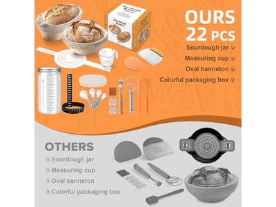 バヌトン発酵バスケット 大型楕円パン 25cm 10インチ丸型プレミアム発酵