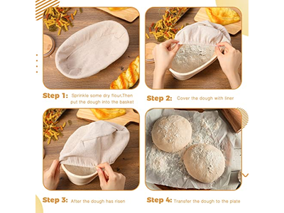 ベネトン 発酵バスケット 23cm 楕円形丸型 生地ペストリーライナー パン