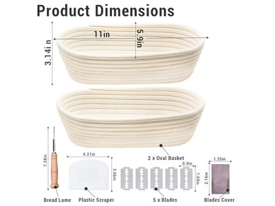 ウォーミングストーンパックライナー付きブレッドバスケット 5インチ製作用品バヌトン