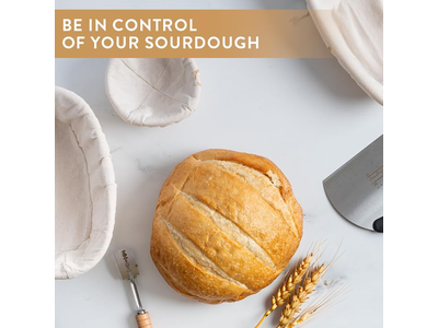 布付きサービング用パンバスケット 楕円形ラタン発酵バスケット