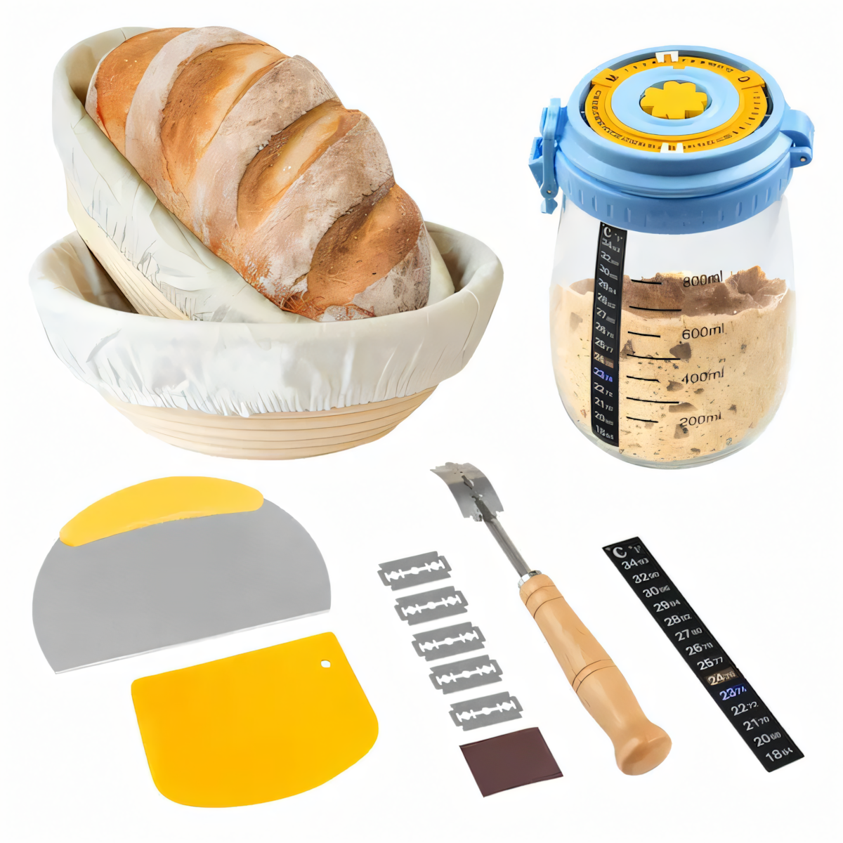 アクセサリー付き発酵バスケット