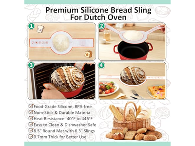 9インチバヌトンバスケット パン生地用サワードウツール ベーキングキット ラウンドセット