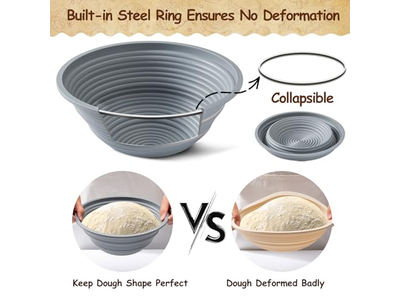 ベーカーズ<u><a href='https://ja.bannetonbasket.com'>発酵バスケット</a></u> コットンリネンブレッドバスケット ファブリックパターン ベーキング職人