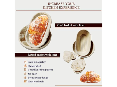 ベネトン パンバスケット 発酵 再利用可能 蓋付きミニチュア発酵