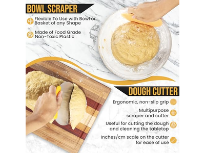 ベヌトン発酵バスケット 丸型パン用クロス 自家製ラタン カバーセット付き