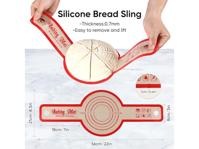 パン発酵バスケット 丸型と楕円形発酵 2パック 9インチ ベーキングプラスチック