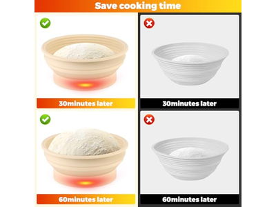 折り畳み式発酵パンバスケット 排水ベーキングスケール フラットルーフラック ブラック